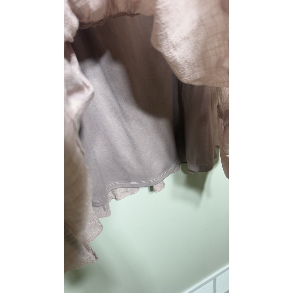 Indigo Rose Womens PS Petite Small Pink Tiered Dress Ruffle Sleeve Keyhole Tie - Picture 3 of 8